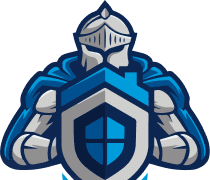 Roofshield knight and shield emblem